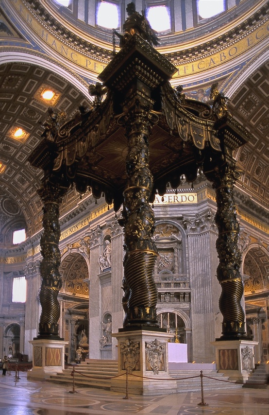 Photo:  Lorenzo Bernini,baldacchino, Saint Peter's, Rome, 1624